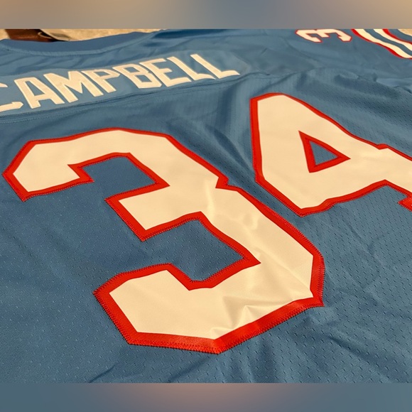 Mitchell & Ness Authentic Houston Oilers Earl Campbell NFL Jersey Men’s Sz: 2XLB - Picture 7 of 7